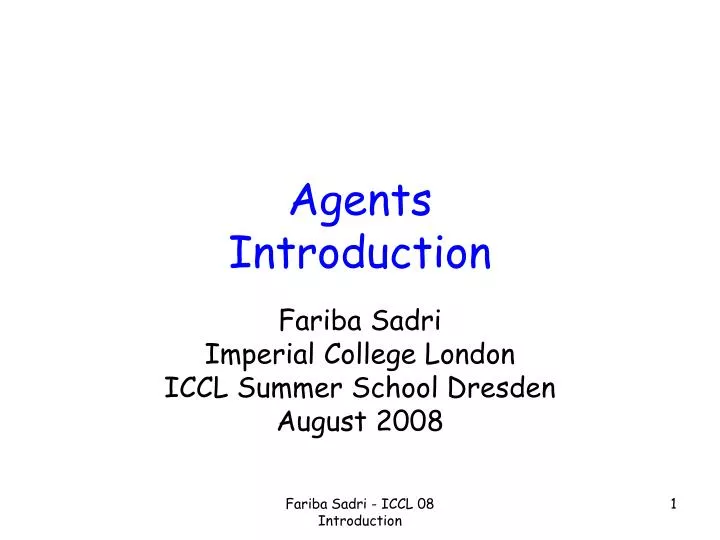 agents introduction