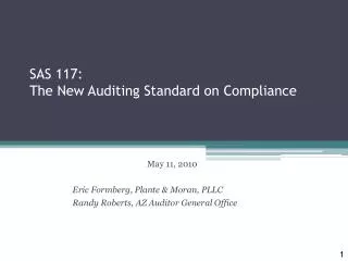 SAS 117: The New Auditing Standard on Compliance