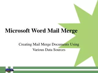 Microsoft Word Mail Merge