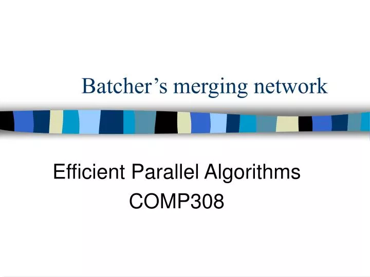 batcher s merging network