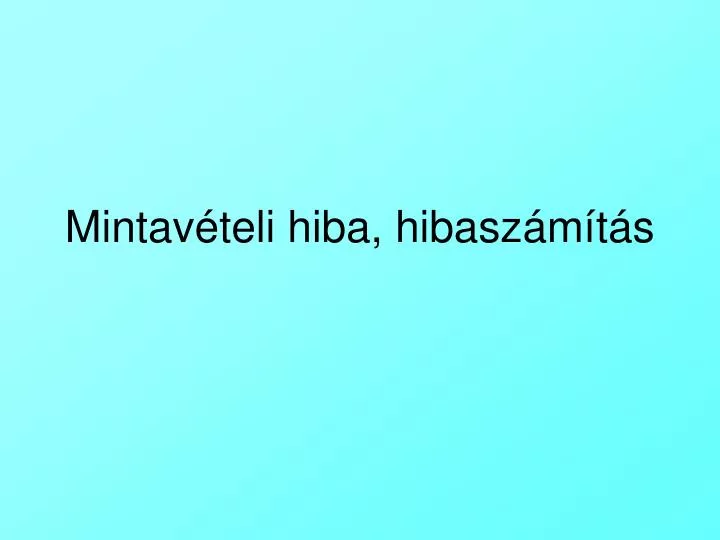 mintav teli hiba hibasz m t s