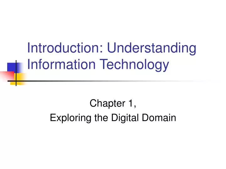 introduction understanding information technology
