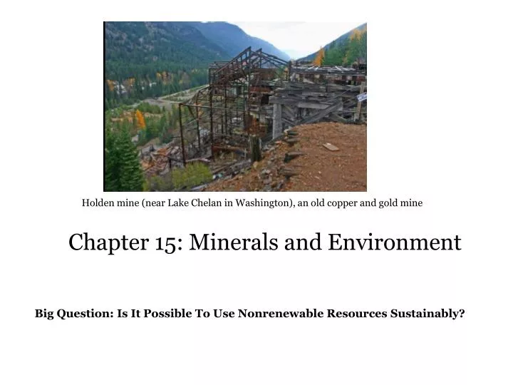 chapter 15 minerals and environment