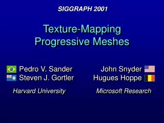 Texture-Mapping Progressive Meshes