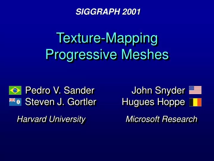 texture mapping progressive meshes