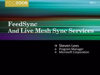 FeedSync And Live Mesh Sync Services