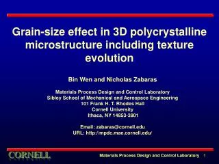 Grain-size effect in 3D polycrystalline microstructure including texture evolution