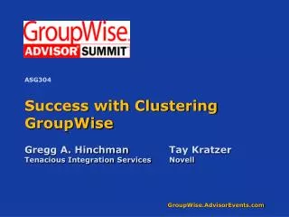 Success with Clustering GroupWise