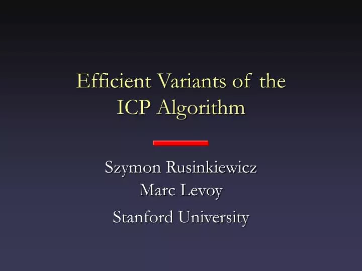 efficient variants of the icp algorithm