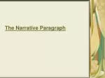 The Narrative Paragraph - slide 1