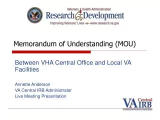 Memorandum of Understanding (MOU)