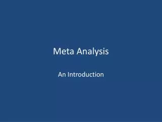 Meta Analysis