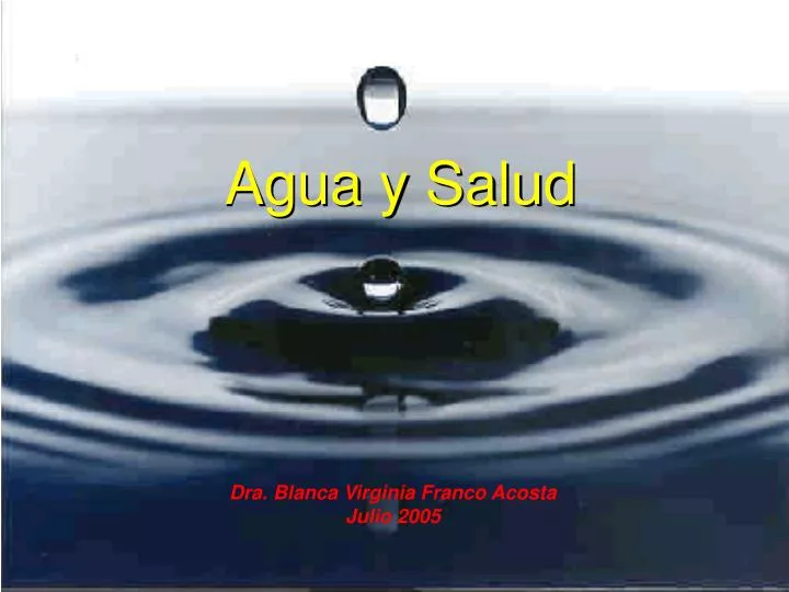 agua y salud