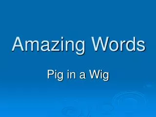 amazing words