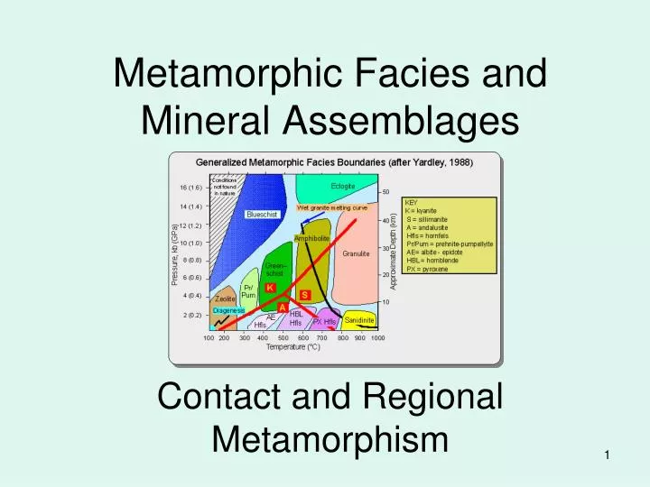 metamorphic facies and mineral assemblages