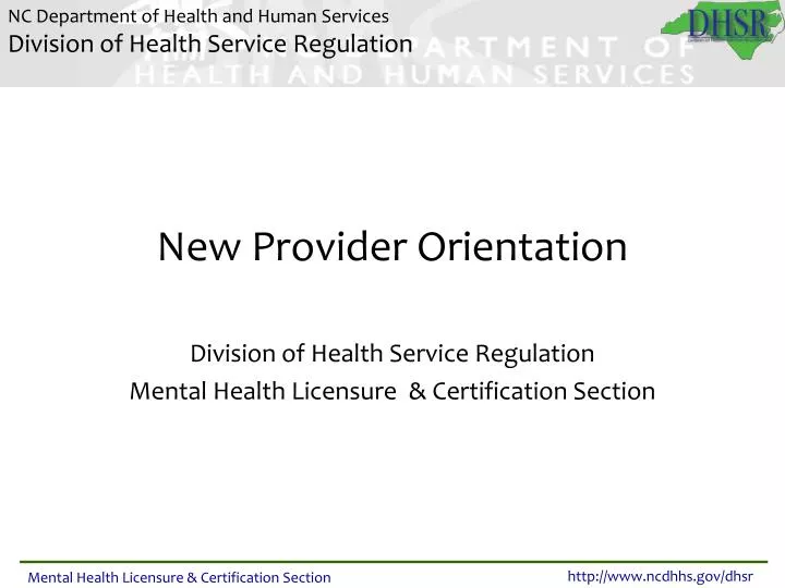 new provider orientation