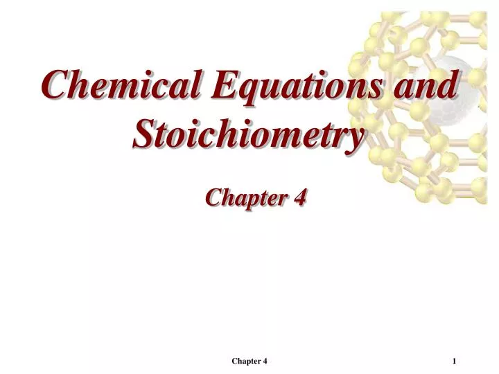 chemical equations and stoichiometry