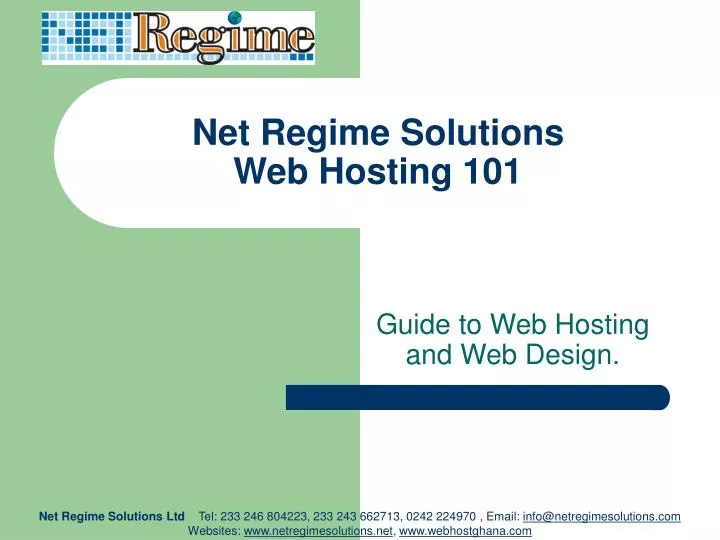 net regime solutions web hosting 101