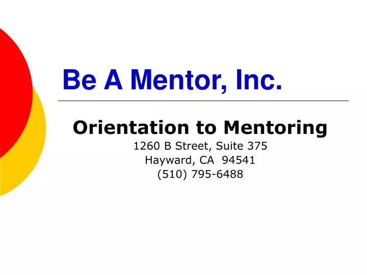 be a mentor inc