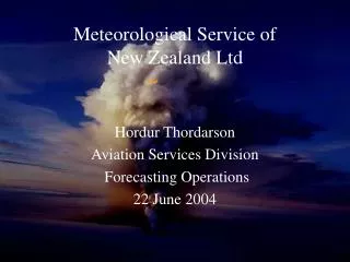 Meteorological Service of New Zealand Ltd