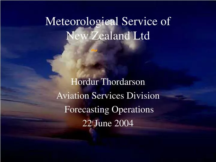 meteorological service of new zealand ltd