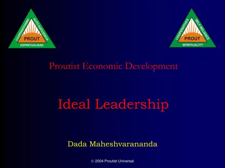 proutist economic development ideal leadership