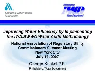 George Kunkel P.E. Philadelphia Water Department