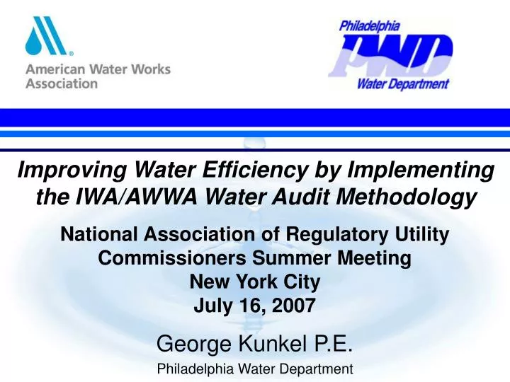 george kunkel p e philadelphia water department