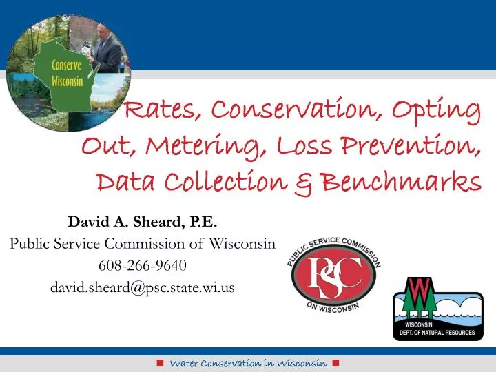 rates conservation opting out metering loss prevention data collection benchmarks