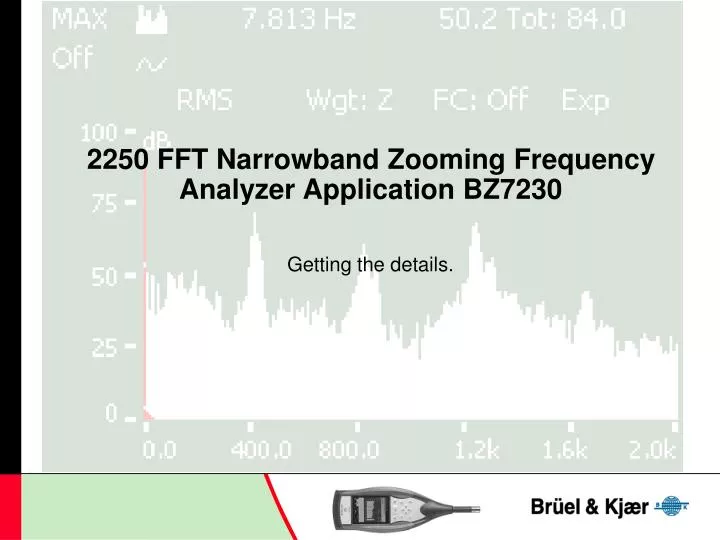 2250 fft narrowband zooming frequency analyzer application bz7230