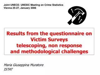 Results from the questionnaire on Victim Surveys telescoping, non response and methodological challenges