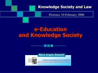 e-Education and Knowledge Society