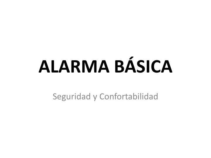 alarma b sica