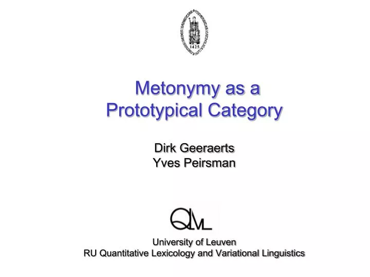 metonymy as a prototypical category