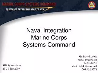 Naval Integration Marine Corps Systems Command
