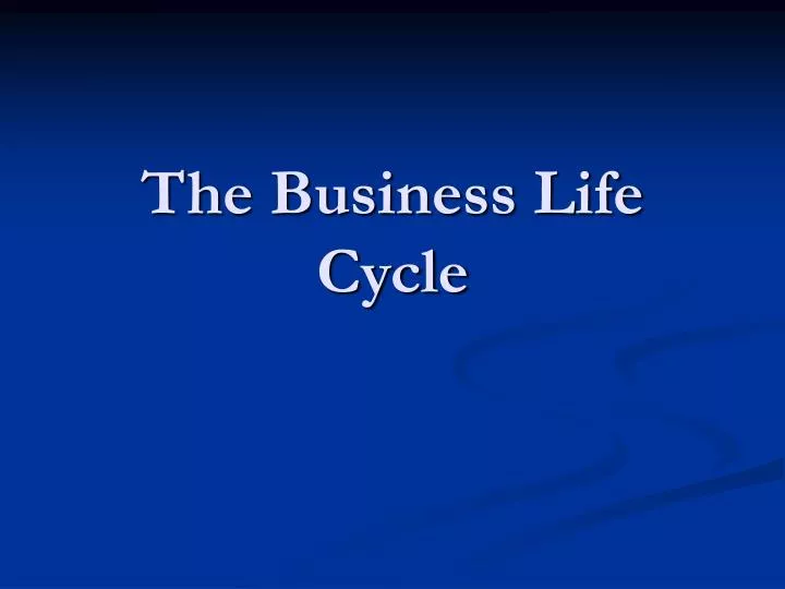 the business life cycle