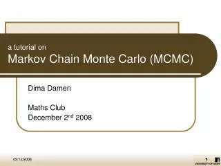 a tutorial on Markov Chain Monte Carlo (MCMC)