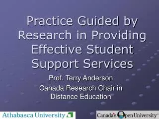 Practice Guided by Research in Providing Effective Student Support Services