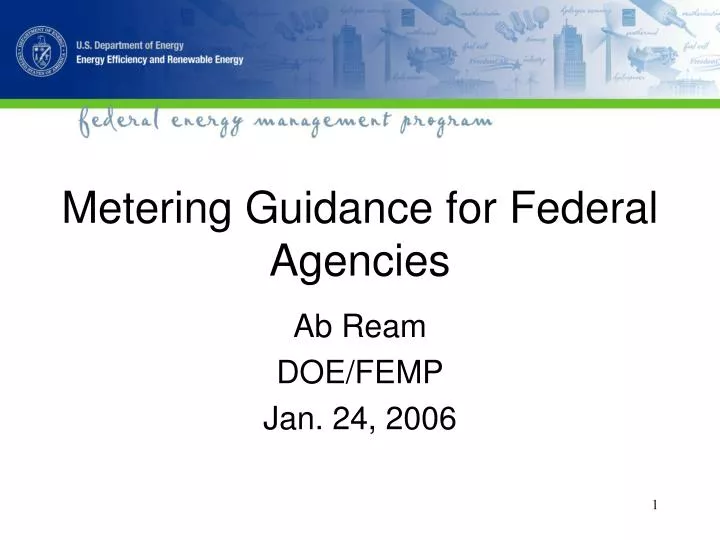 metering guidance for federal agencies