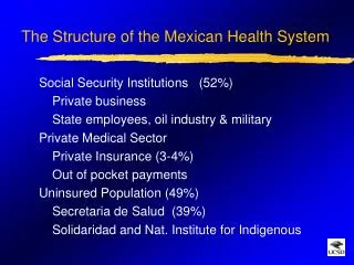 The Structure of the Mexican Health System