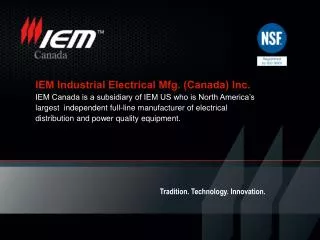 IEM Industrial Electrical Mfg. (Canada) Inc.