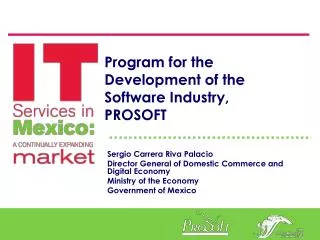 Program for the Development of the Software Industry, PROSOFT