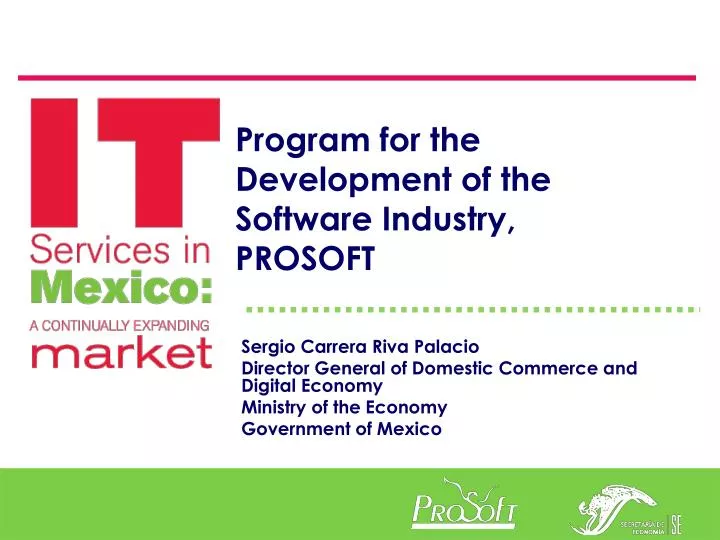 program for the development of the software industry prosoft