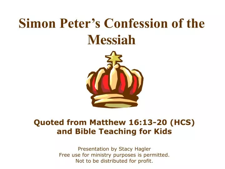 simon peter s confession of the messiah
