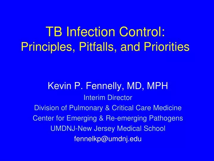 tb infection control principles pitfalls and priorities