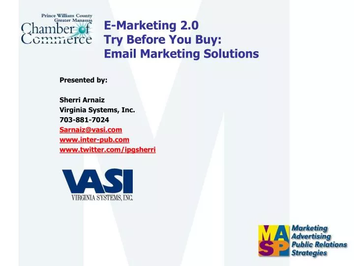 e marketing 2 0 try before you buy email marketing solutions