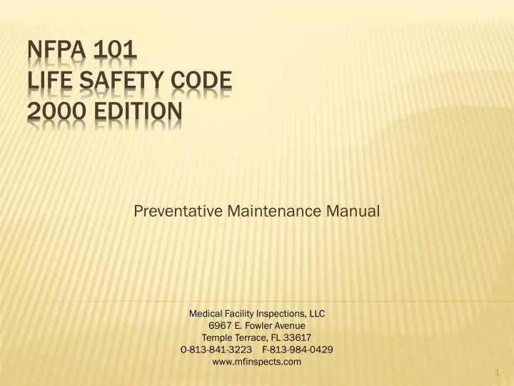 preventative maintenance manual