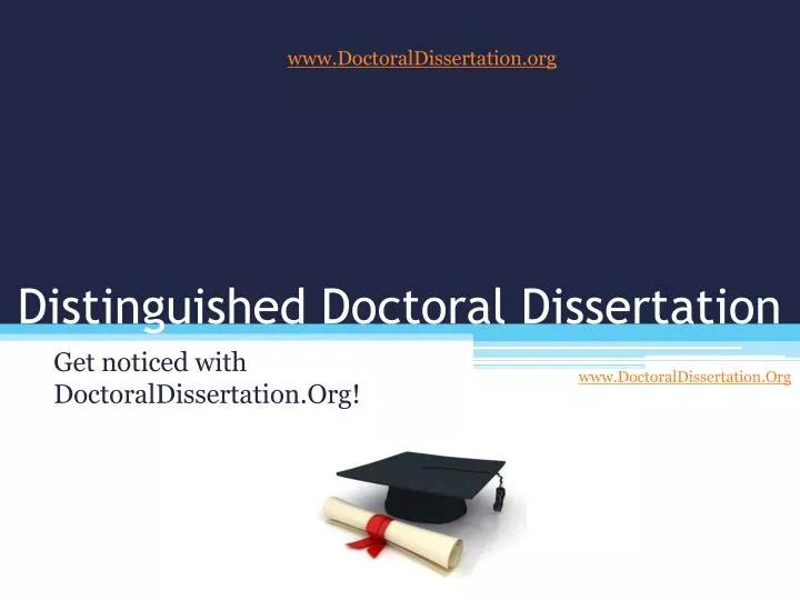 distinguished doctoral dissertation
