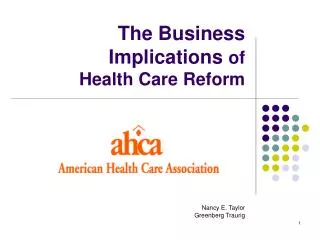 The Business Implications of Health Care Reform