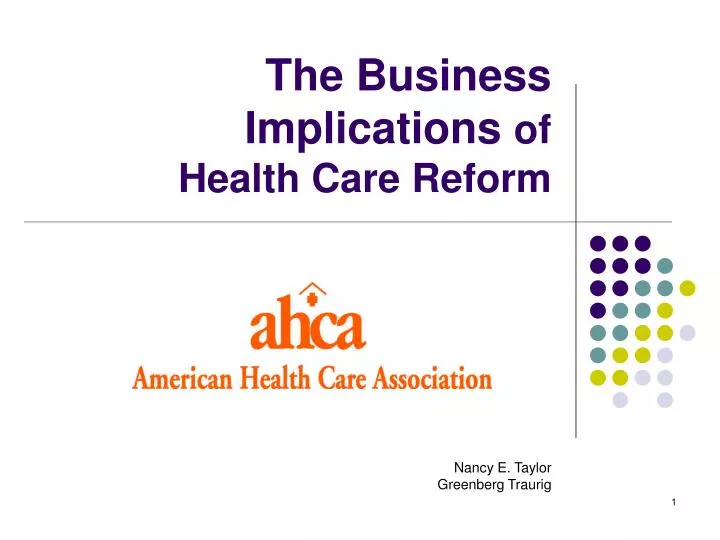 the business implications of health care reform
